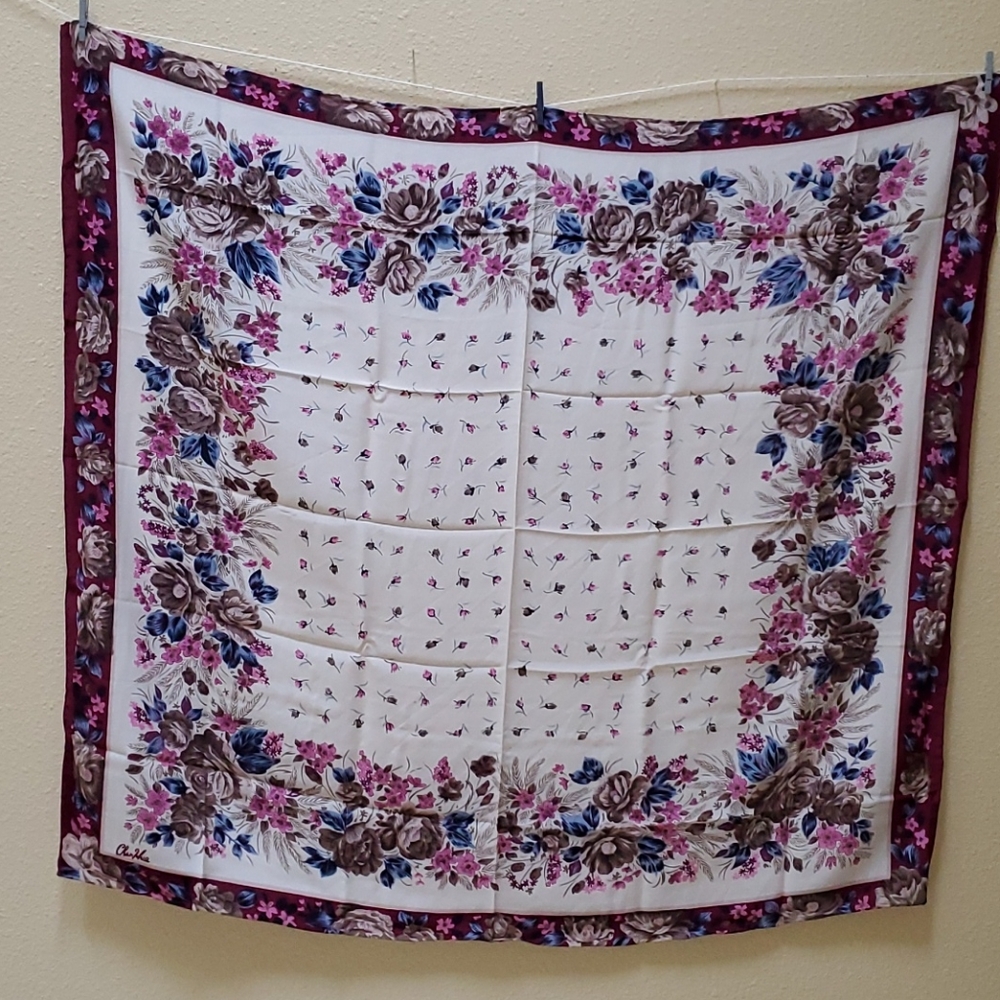 Floral Silk Scarf